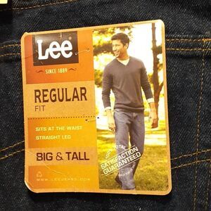NWT Lee jeans, big & tall Regular fit, size 52 X 30